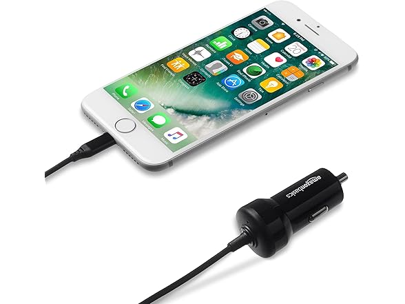 AmazonBasics 3FT 12W Lightning Car Charger