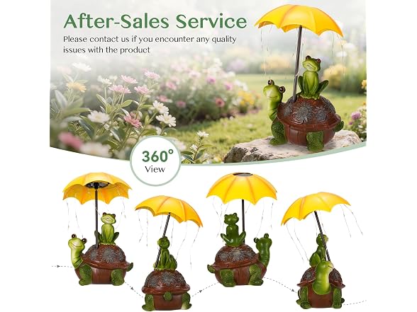 Paxato Solar Garden Statues Decor Turtle
