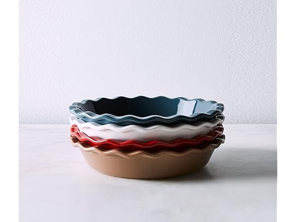 Emile Henry Made In France 9 Inch Pie Dish, White