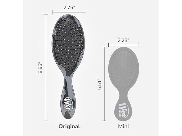 Wet Brush Original Detangler Hair Brush, Grey Leopard