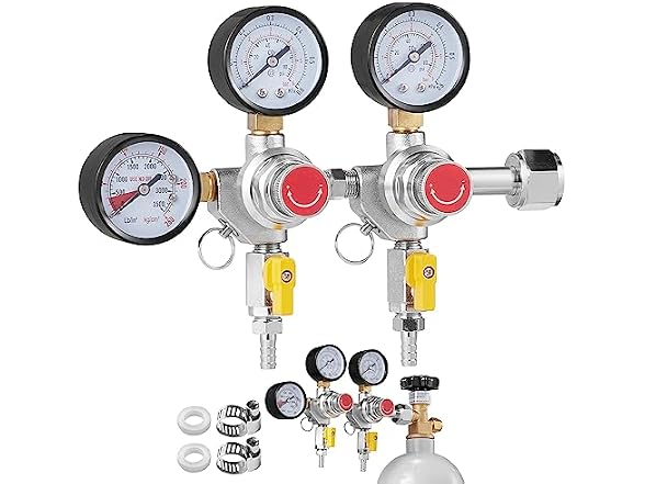 Triple Gauge Regulator, CO2 Regulator Gauge with