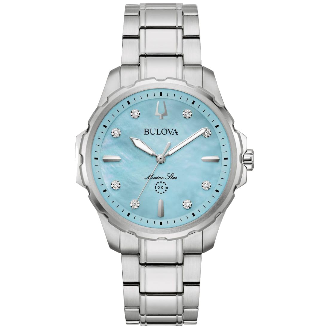 Bulova Women's Blue Dial Stainless Steel Watch - Gallery 2
