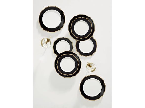 Lenox Contempo Luxe Black Dinner Plates, Set of 4