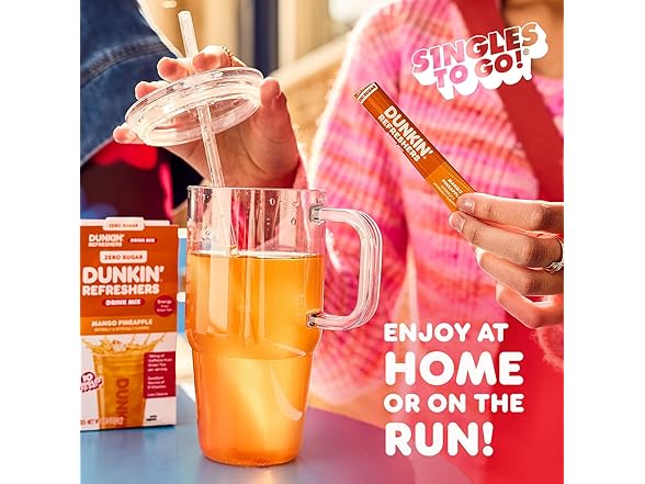 10CT Dunkin’ Zero Sugar Refreshers Singles To Go!