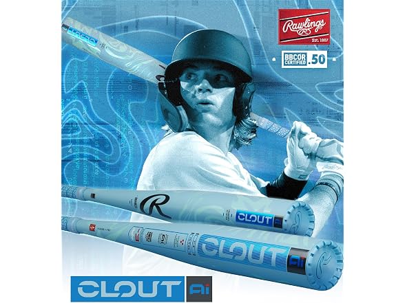 Rawlings | Clout AI Baseball Bat | BBCOR | 33-inch | -3
