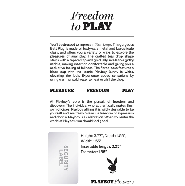 Playboy Tux Metal Anal Plug - Gallery 12