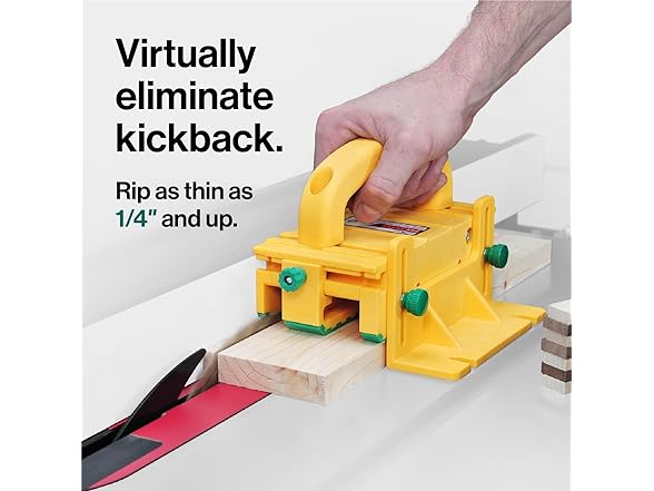MICROJIG GRR-RIPPER GR-100 3D Table Saw Pushblock, Yellow