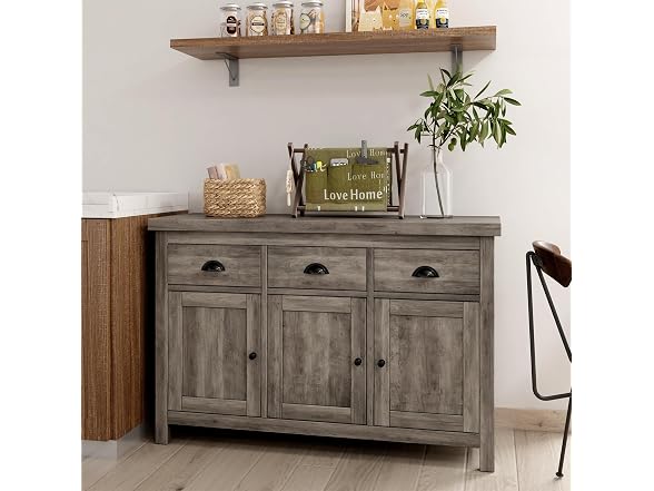 Senfot Farmhouse Sideboard, Grey Wash