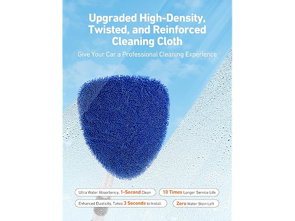 Windshield Cleaner with Mirror Squeegee