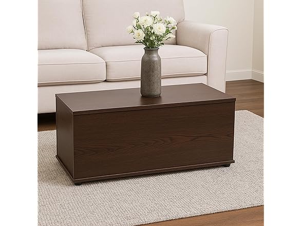 Basicwise Wooden End of Bed Storage Chest Brown