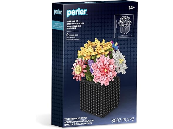 Perler Wildflower Bouquet 3D Fused Bead Kit