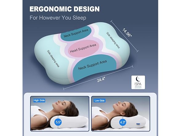 HUADER Cervical Neck Pillow