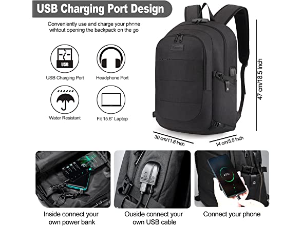 Tzowla Canvas Laptop College Backpack For Men And Women