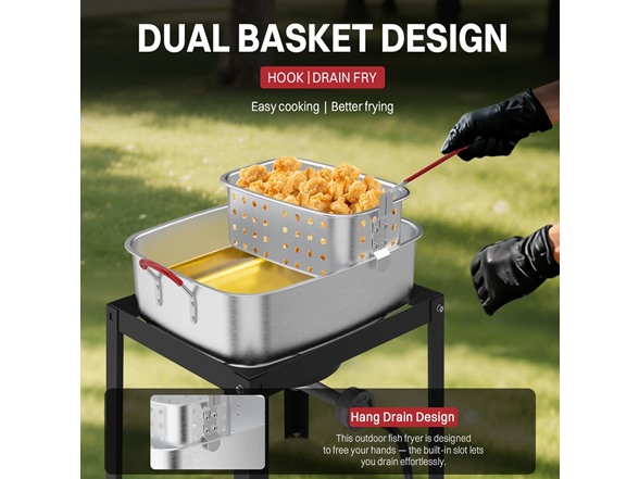 18QT+Dual Basket+Tong