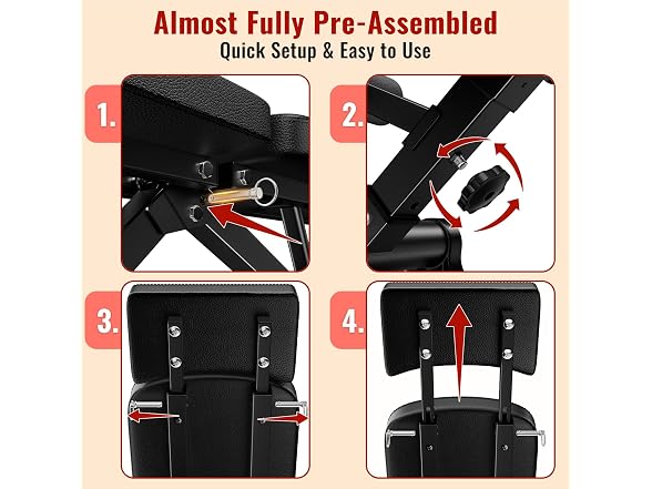 Herogift Adjustable Weight Bench