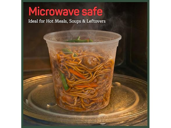 Plastic Deli Containers with Lids 32 oz (Pack of 24)