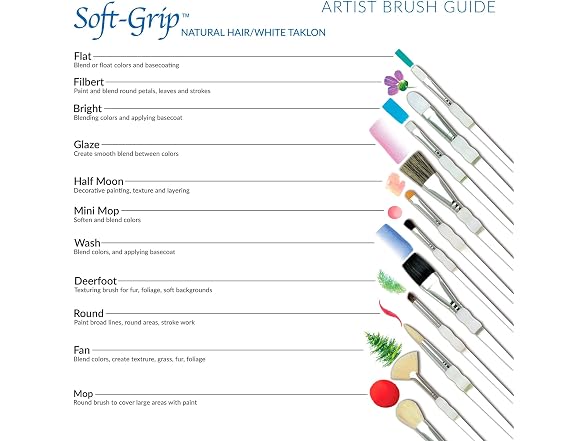 Royal Soft Grip White Taklon, ERESG315