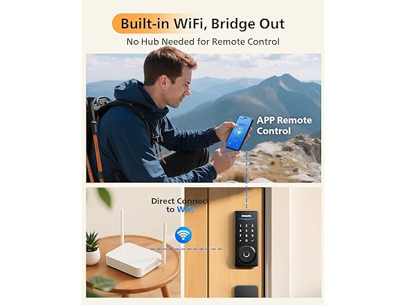 Philips WiFi Smart Lock with Front Door Handle Set