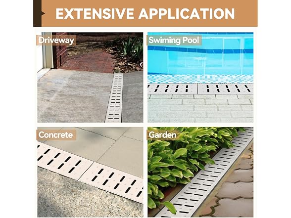 Dollate Trench Drain System 5-Pack 39in