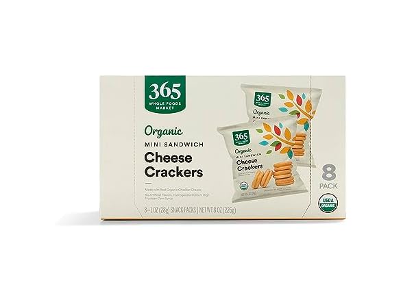 365 Organic Mini Cheese Sandwich Crackers