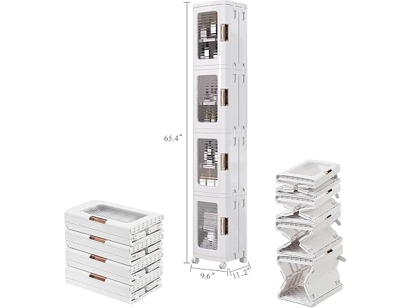 VECELO VECELO 4-Tier Narrow Storage Cabinet