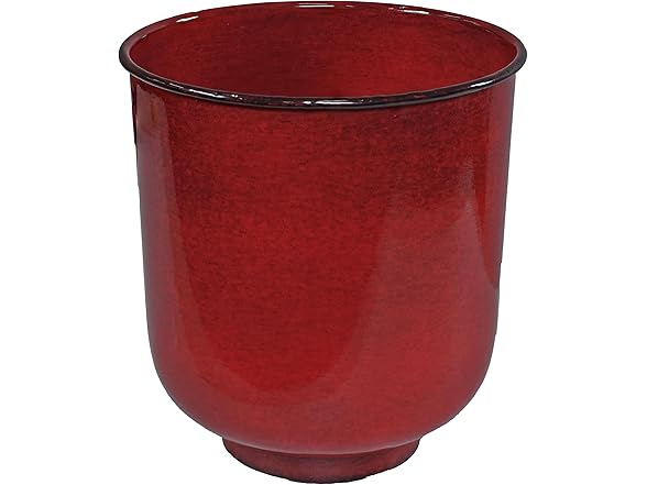 Sunnydaze Vivian 11" Metal Outdoor Plant Pot Set - Set of 2
