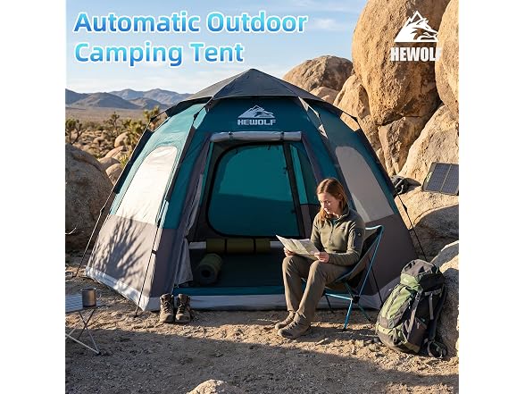 Hewolf 2/3/4 Person Instant Tent