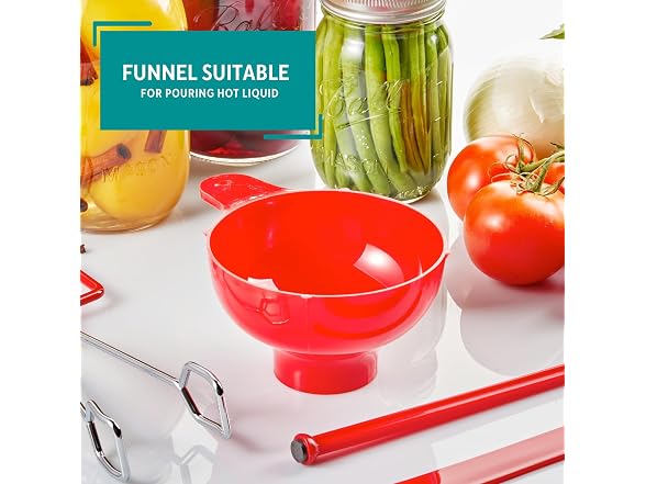 MIRRO 6 Piece Canning Tool Set, Red