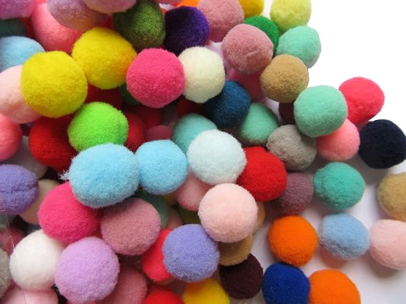 YYCRAFT 100pcs 1 inch Craft Pom Poms Balls