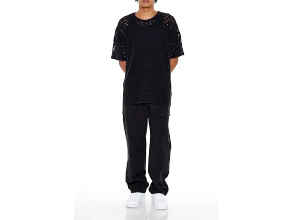 Forever 21 (L) Sweater-Knit Crochet Tee