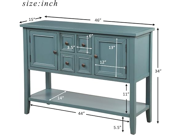 Nilight Buffet Sideboard, 4 Drawers