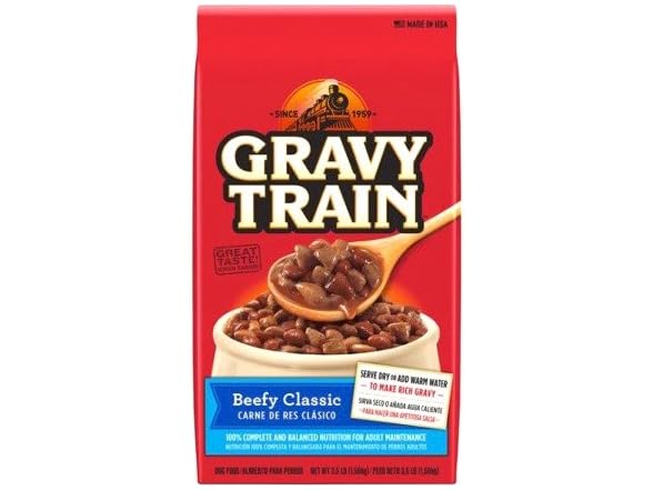 Gravy Train Beefy Classic Dry Dog Food, 3.5 lb