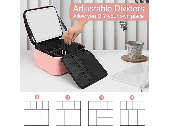 Relavel Makeup Bag with Mirror