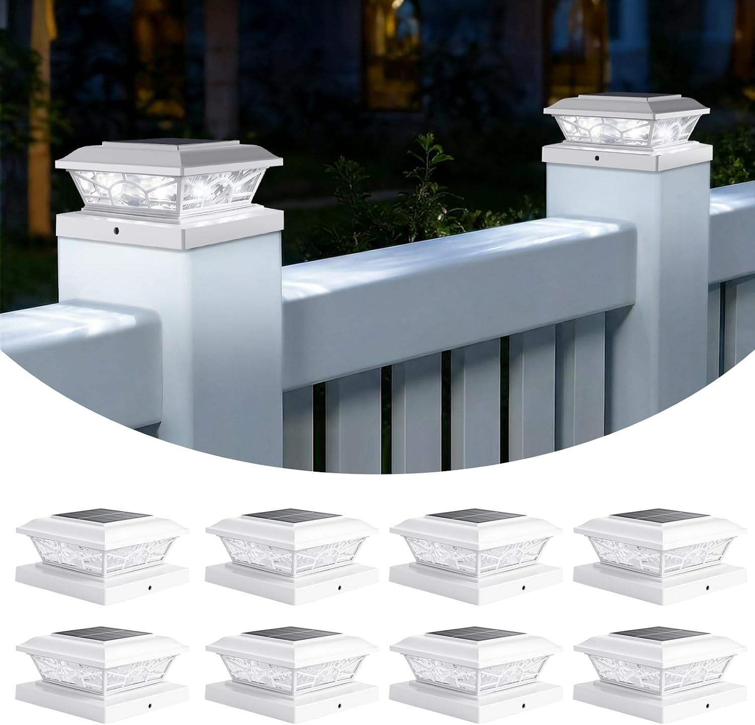 Brightever Solar Post Cap Lights 8 Pack - Gallery 10