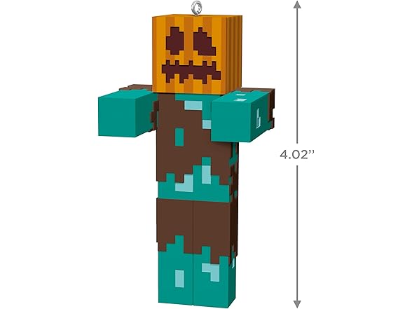 Hallmark Minecraft Drowned w/Pumpkin Ornament