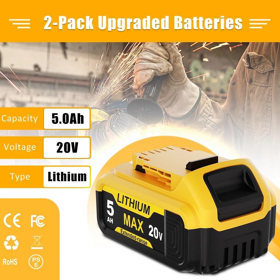 Simple Plus+ 2Pack 20V 5.0Ah Replacement Batteries - Gallery 12