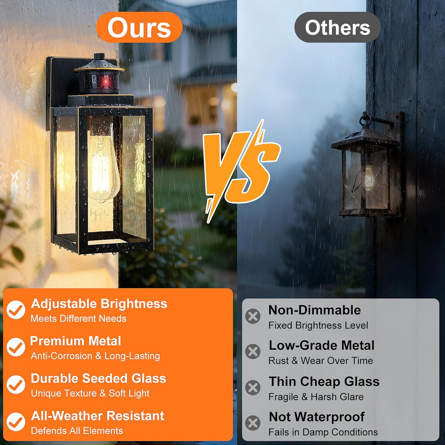 BesLowe 2-Pack 11.75" Outdoor Wall Lights - Gallery 12