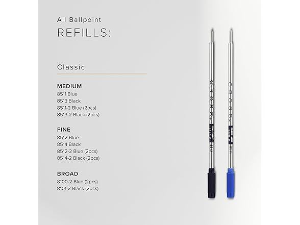 Cross Ballpoint Refill, Medium Black