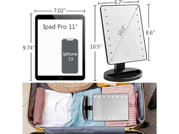 KOOKIN Lighted Vanity Makeup Mirror