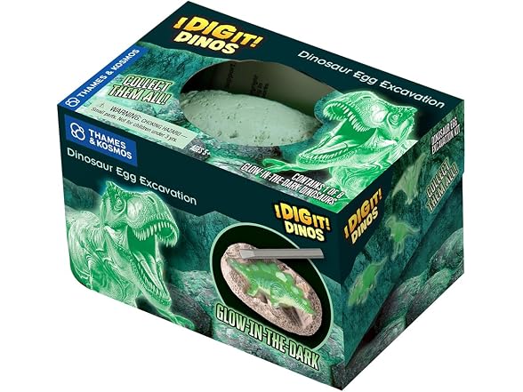 I Dig It! Glow-in-the-Dark Dinosaur Egg Excavation Gift Set