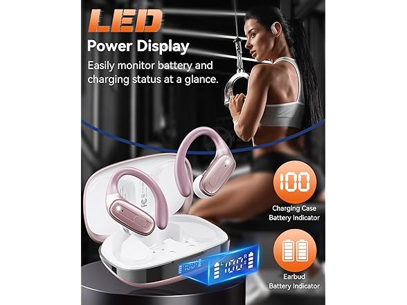 LEEMC Wireless Pink Earbuds