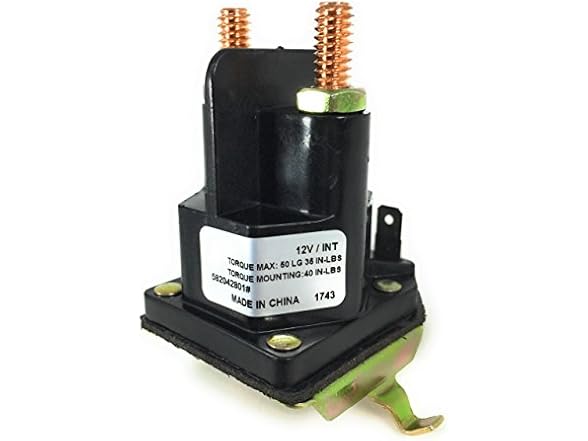 Husqvarna 582042801 Solenoid, Black/White/Metallic