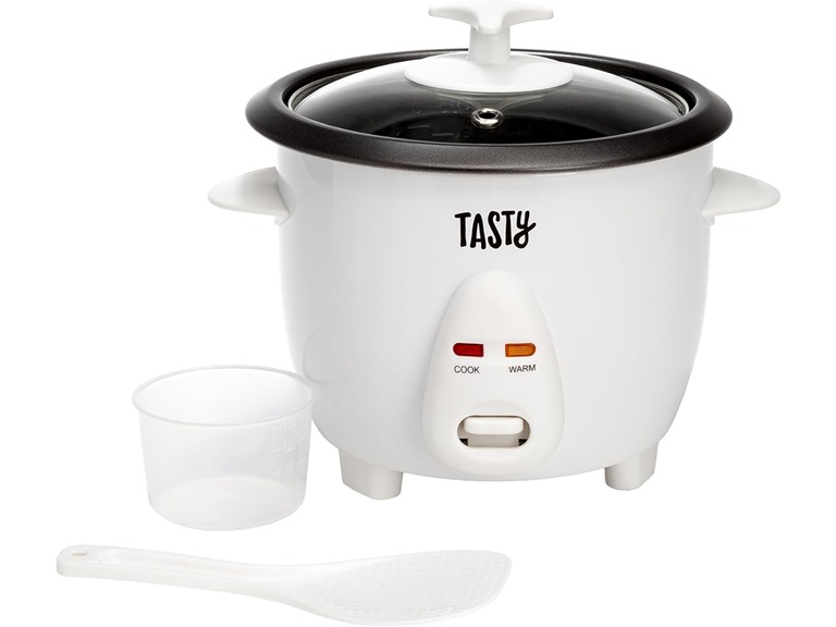 Tasty Mini Rice Cooker with Removable Nonstick Bowl