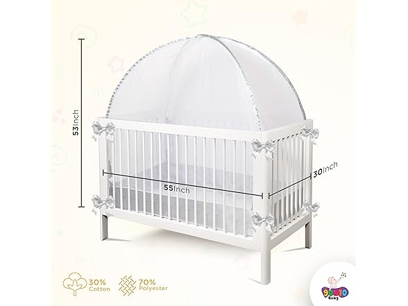 Protective Crib Tent Canopy for Babies