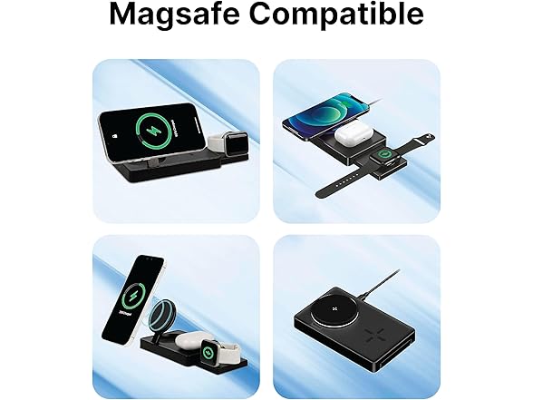 3-in-1 Foldable Wireless Magnetic Charging Station