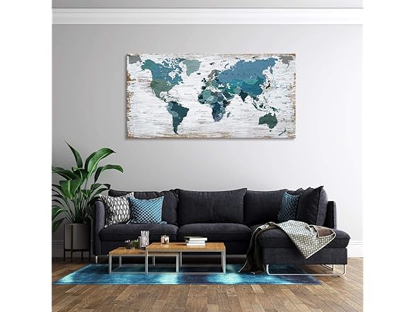 ZEYDRT World Map Wall Decor