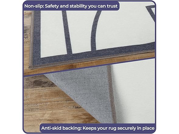 Superior 4'x6' Basketball Non-Slip Kids Rug