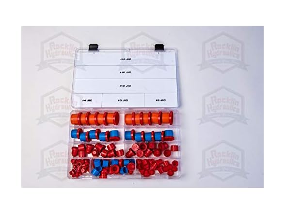 thumbnail image 2 of EZ-CAPS EZ-164PCS 164-Piece JIC Aluminum Dust Cap And Plug Kit (7 Most Common Sizes) 2 of 2