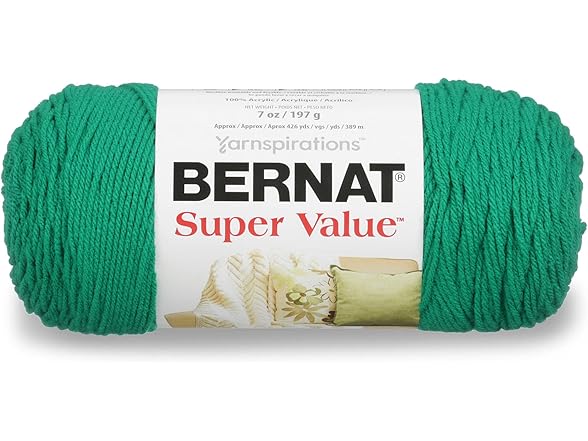 Bernat Super Value Kelly Yarn - 3 Pack