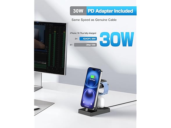 ADADPU 30W 3in1 Apple Charger Stand